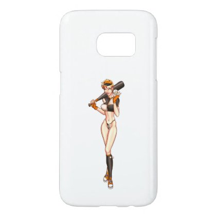 Baseball girl samsung galaxy s7 case