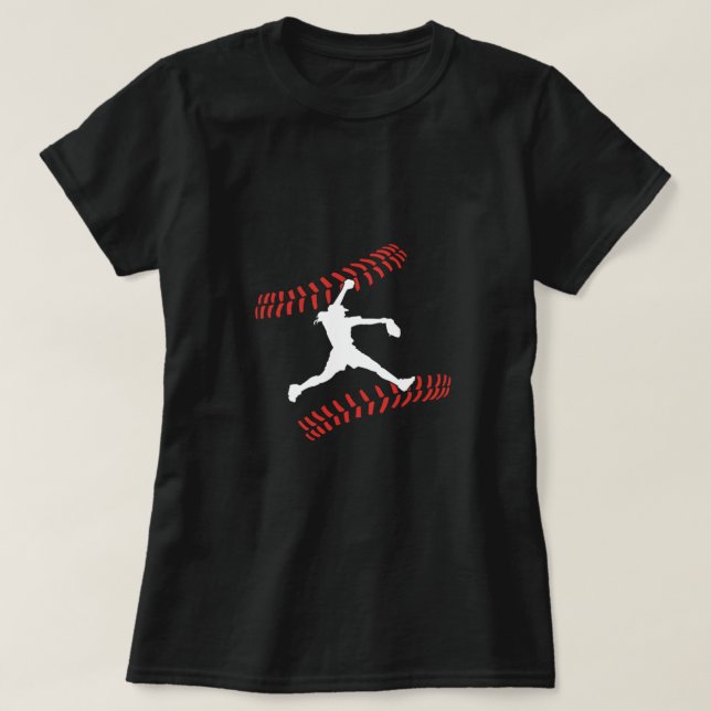 Baseball Girl Softball Ball Bat Game Player Gift T-Shirt (Design Front)