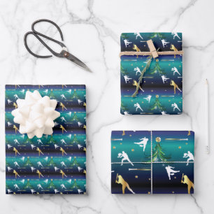 Baseball Girls Softball Christmas Wrapping Paper Sheets
