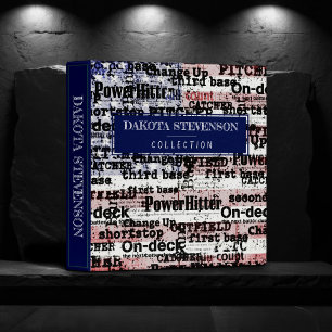 Baseball Glory   Faded American Flag Card Album 3 Ring Binder
