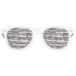 Baseball Glory Faded Grunge American Flag Words Retro Sunglasses