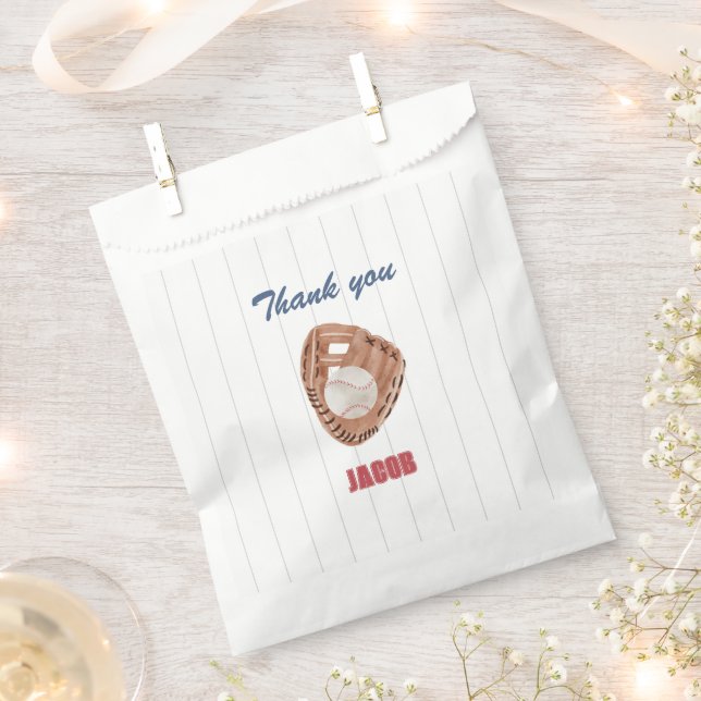 Baseball glove and ball Favor Bag (Clipped)