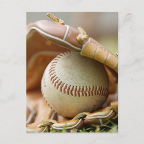 Baseball Glove and Ball Postcard