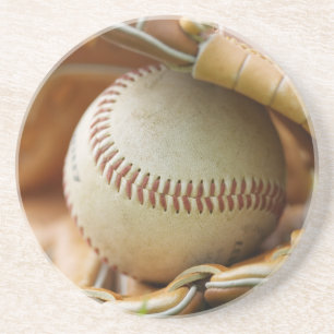 Baseball Glove and Ball Sandstone Coaster