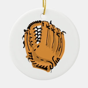 Baseball Glove Ceramic Ornament
