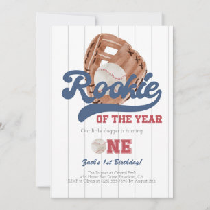 Baseball Glove First Birthday Invitation