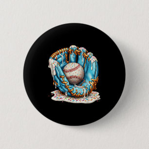 Baseball Glove Ice Cream Drip With Sprinkles Men B Button