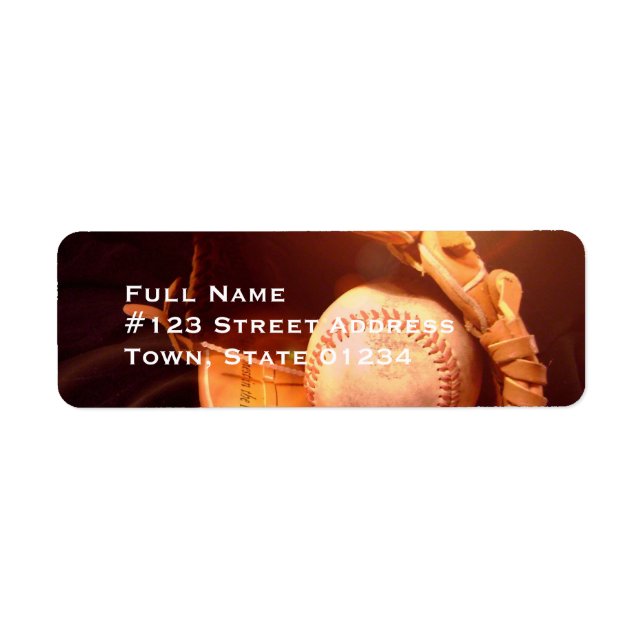 Baseball Glove Mailing Labels (Front)