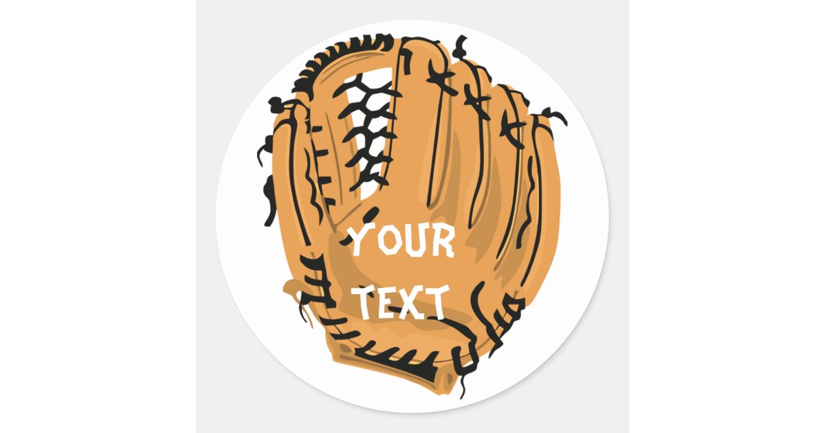 baseball glove sticker | Zazzle