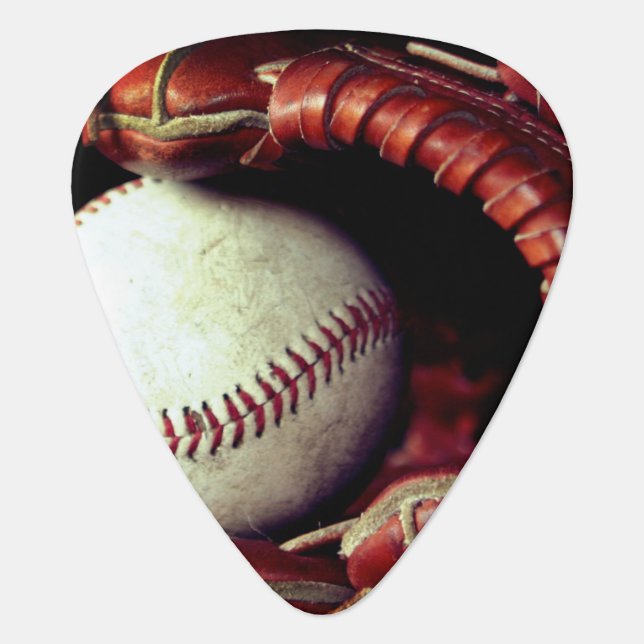 Baseball Glove Striking Closeup Guitar Pick (Front)