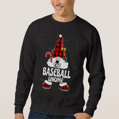 Baseball Gnome Buffalo Plaid Matching Family Chris Sweatshirt
