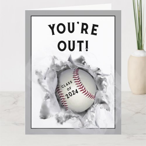 Baseball Graduation 2024 card