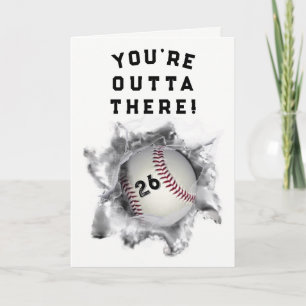 Baseball Graduation 2026 Card