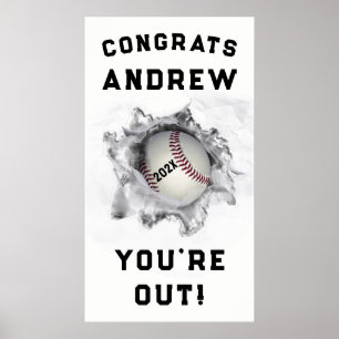 Baseball Graduation 2026 Poster