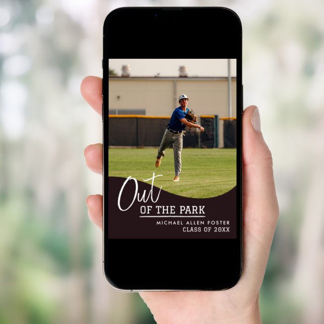 Baseball Graduation Announcement Invitation (Front Digital)