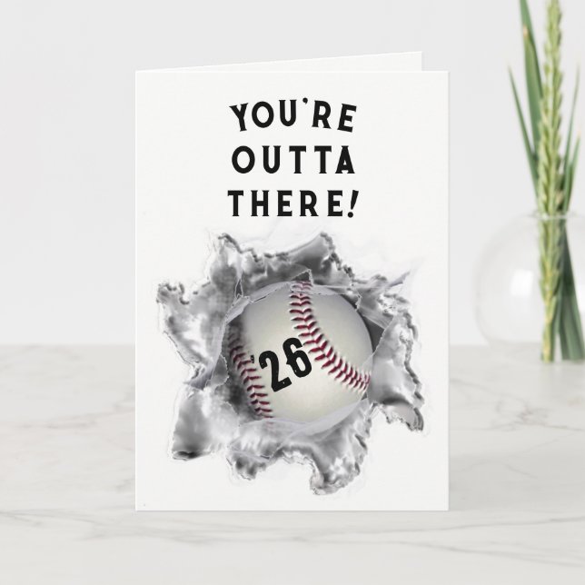 Baseball Graduation Card (Front)