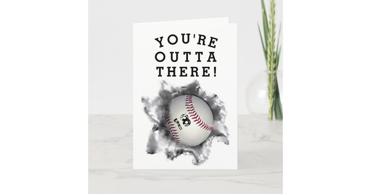 baseball graduation card