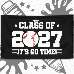 Baseball Graduation Go Time Senior Class of 2027 Banner