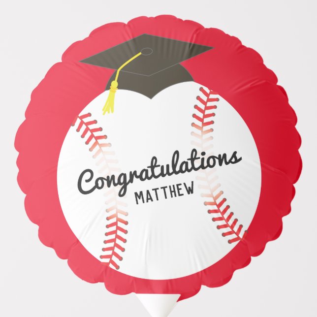 Baseball Graduation Party Sports Balloon (Front)