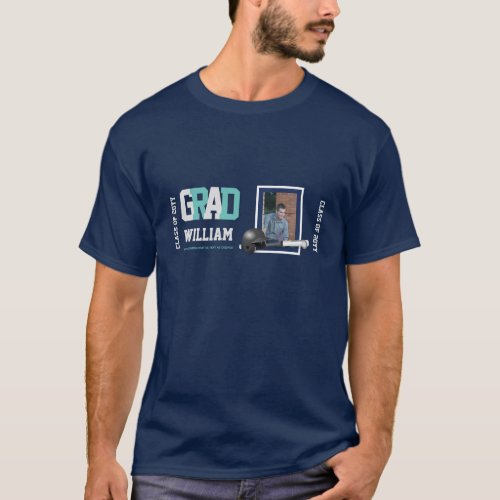 Baseball GRADUATION PHOTO Gift Personalized T_Shirt