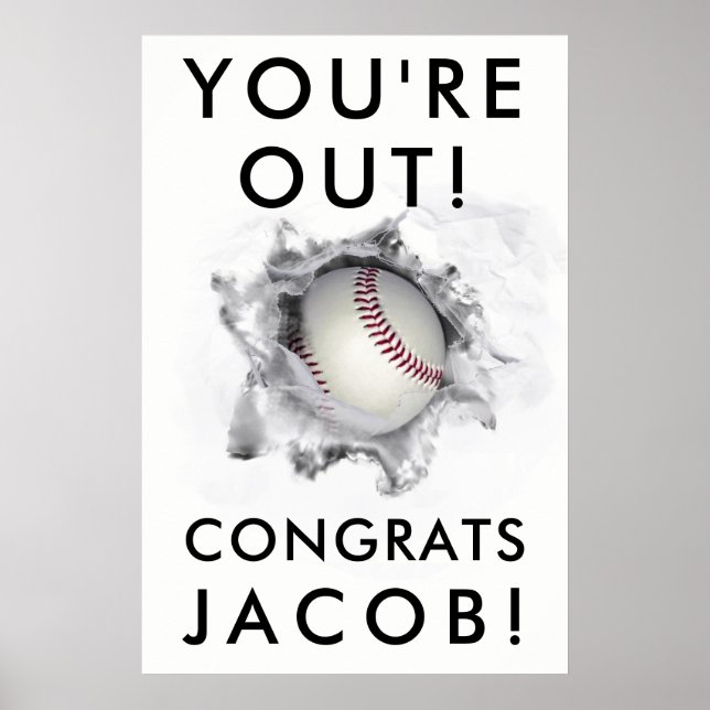 Baseball Graduation Poster (Front)