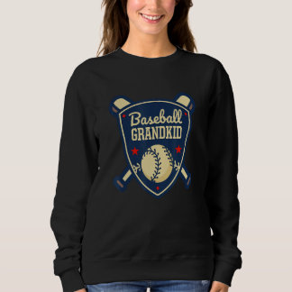 Baseball Grandkid Matching Family Baseball Player Sweatshirt