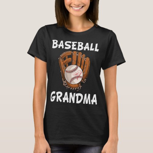 Baseball Grandma Game Day Baseball Lover Mothers D T_Shirt