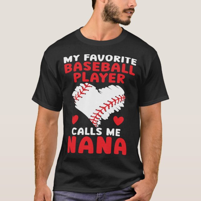 Baseball Grandma Grandmother Granny Grandparents D T-Shirt (Front)