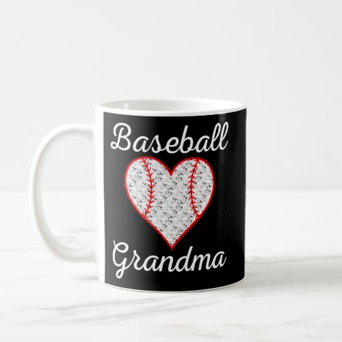 Baseball Grandma Heart Coffee Mug