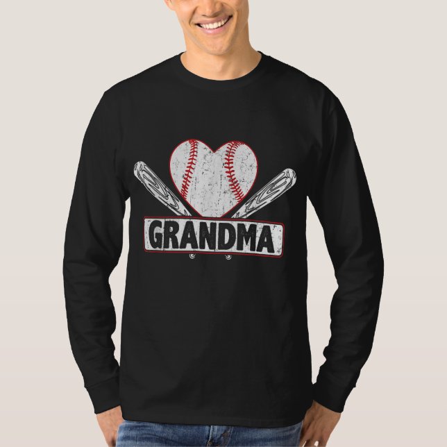 Baseball Grandma Matching Family Softball Baseball T-Shirt (Front)