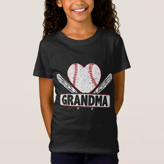 Baseball Grandma Matching Family Softball Baseball T-Shirt (Front)