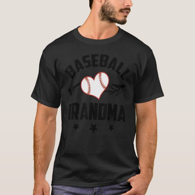 Baseball Grandma Matching Family Softball Baseball T-Shirt (Front)