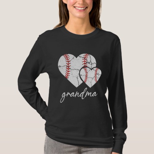 Baseball Grandma Mothers Day Baseball Gift  T_Shirt