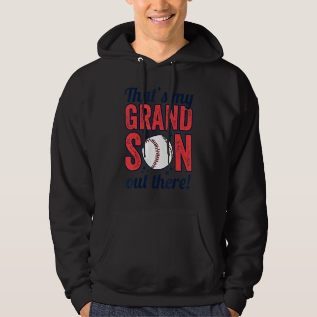 baseball grandma  that's my grandson out there foo hoodie (Front)
