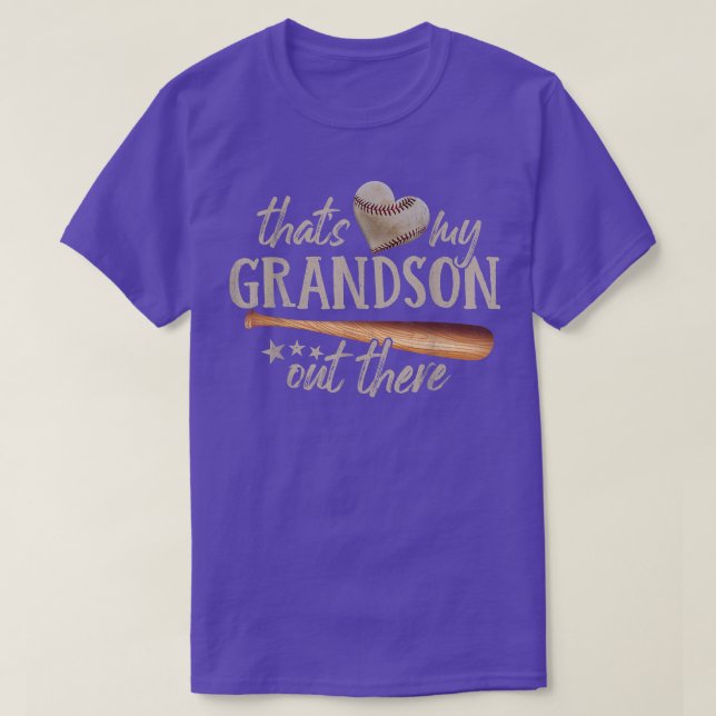 Baseball Grandma That's My Grandson Out There  T-Shirt (Design Front)