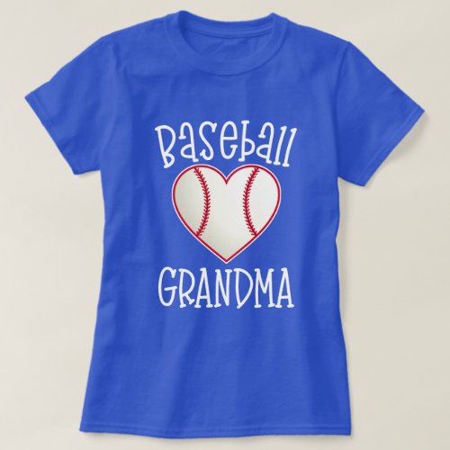 Baseball Grandma womens game day fan gift T_Shirt