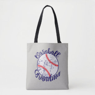 Baseball Grandma words sports tote