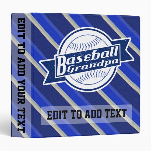Baseball Grandpa Binder Album Customizable