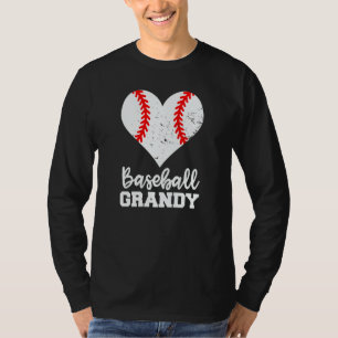 Baseball Grandy Baseball Heart Grandma Grandy T-Shirt