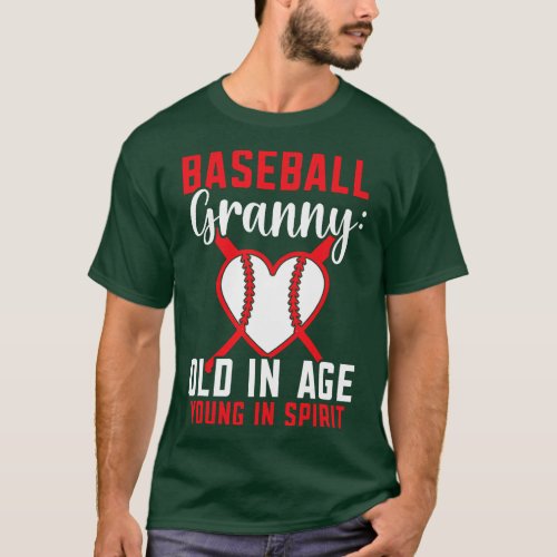 Baseball Granny Grandma Grandmother Baseball Playe T_Shirt
