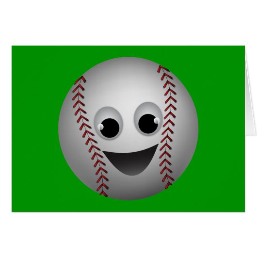 Baseball Graphic Character Smiling (Front Horizontal)