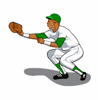 Baseball green player photo cutouts