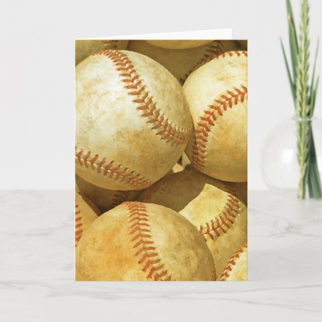 Baseball Greeting Card (Front)
