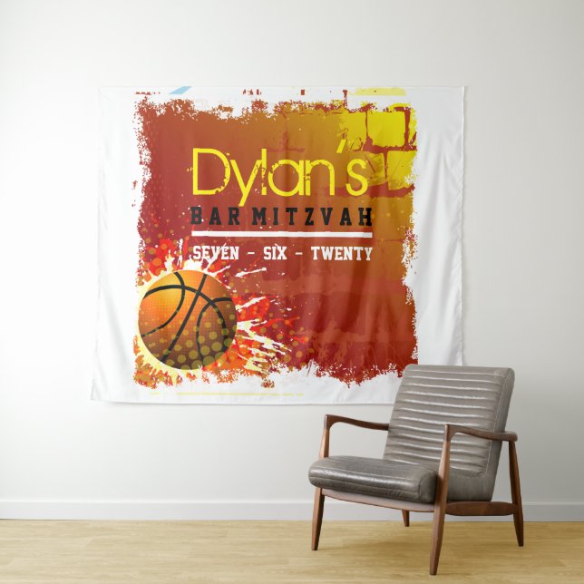BASEBALL GRUNGE Photo-Op Backdrop Party Banner (In Situ (Horizontal))