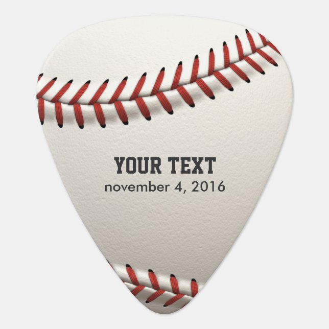 Baseball Guitar Pick (Front)