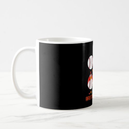 Baseball Halloween And Merry Christmas Happy Coffee Mug