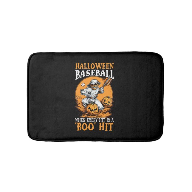 Baseball Halloween Trick Or Treat Baseball Player  Bath Mat (Front)