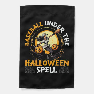 Baseball Halloween Trick Or Treat Baseball Player Garden Flag
