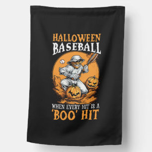 Baseball Halloween Trick Or Treat Baseball Player House Flag
