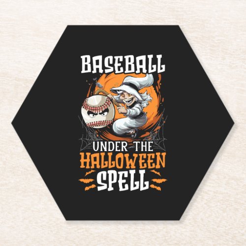 Baseball Halloween Trick Or Treat Baseball Player Paper Coaster